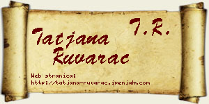 Tatjana Ruvarac vizit kartica